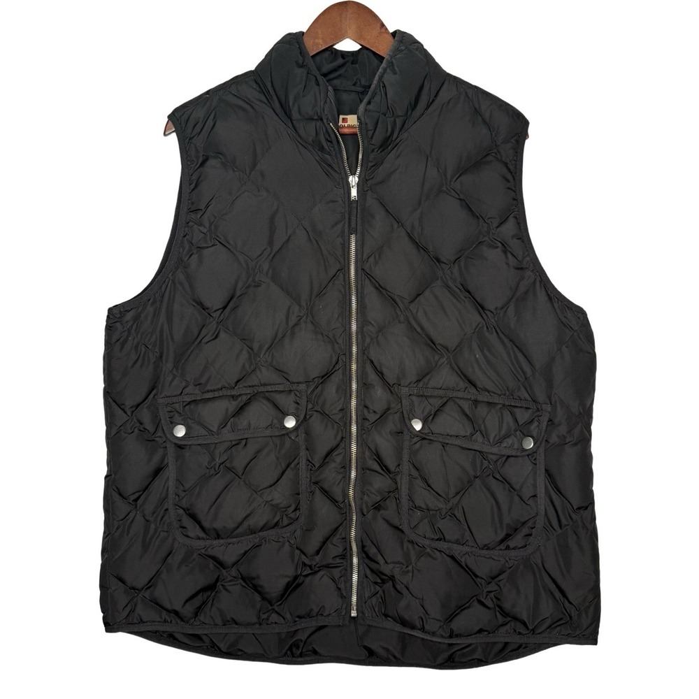 Woolrich Vest Mens‎ XL Black Quilted Duck Down Puffer Outdoor Pockets Sleeveless
